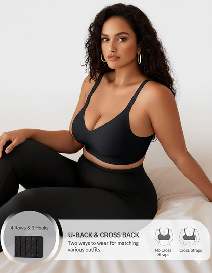 LUVORA Wireless Jelly Support Lift Bra for Women Full Coverage Seamless Comfort Bra Plus Size