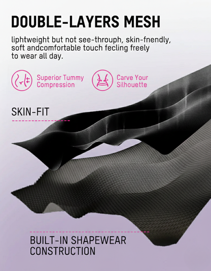 Wireless Plus Size Full Body Shaper Bodysuit with Bra - Tummy Control & Butt Lifter